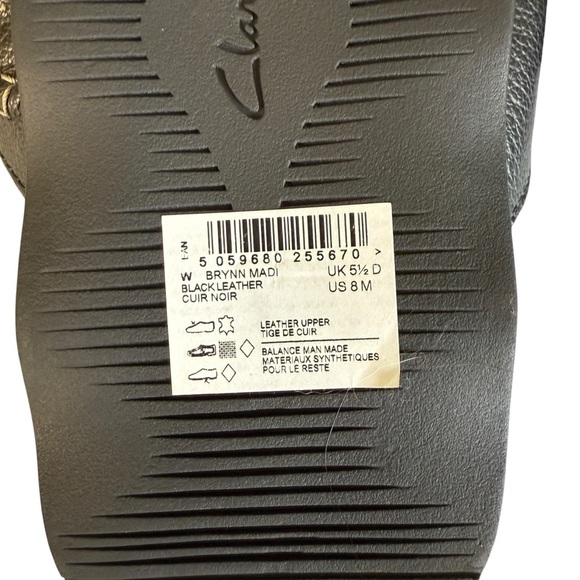 Clarks Women's Brynn Madi Toe Post Sandals. Black Size 8 #1720 NWT - Picture 6 of 6
